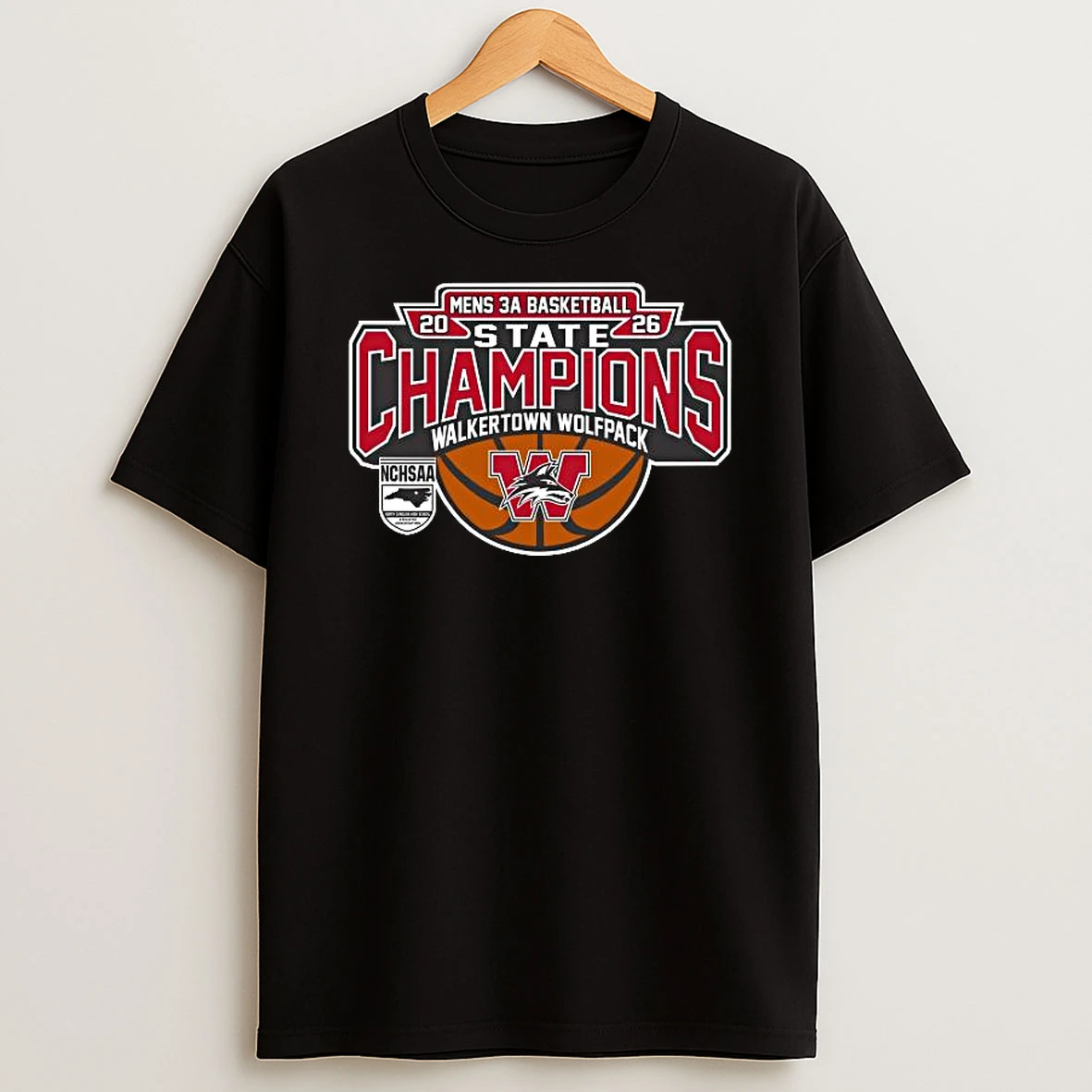 Walkertown Wolfpack 2026 Mens 3a Basketball State Champions T Shirt