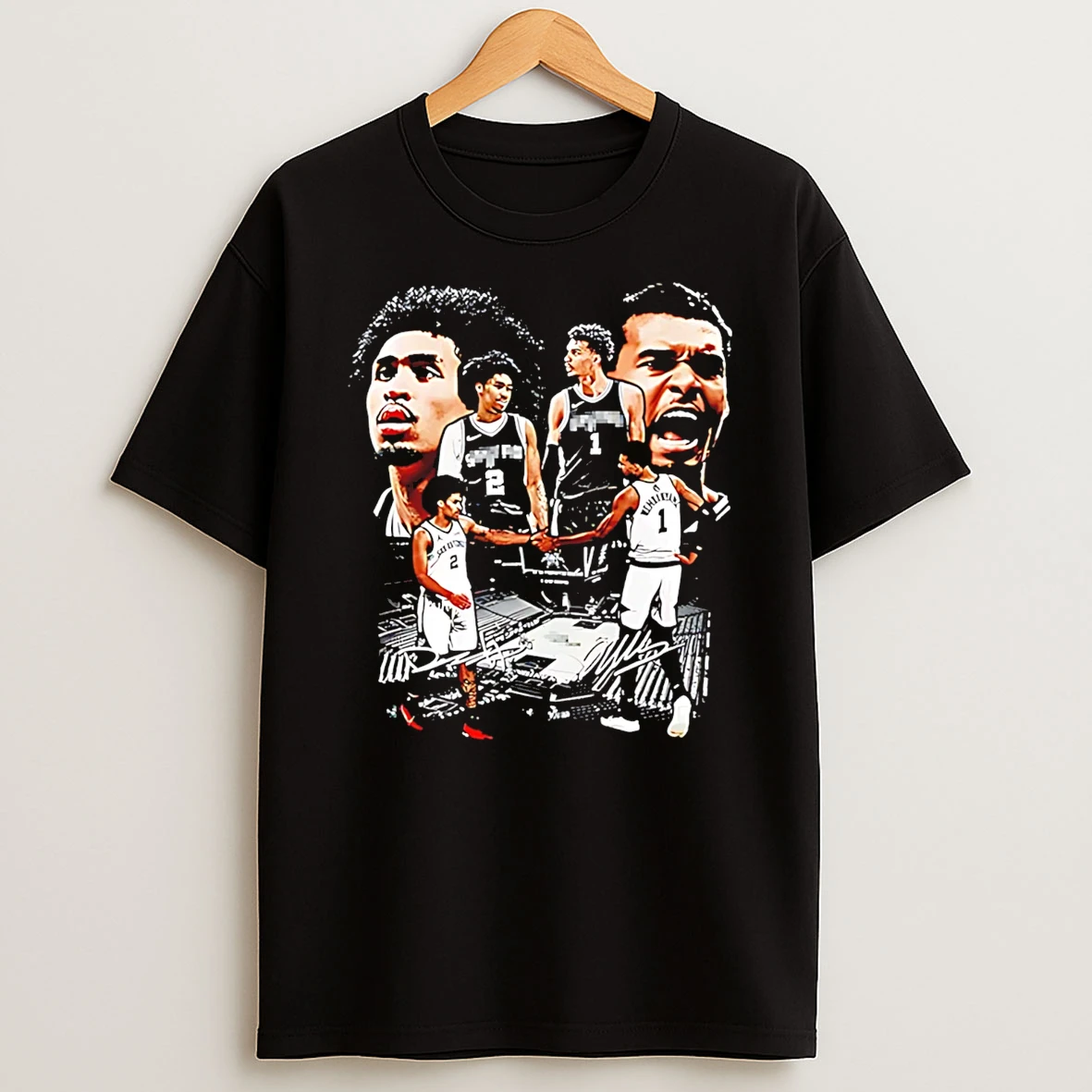 Wemby Dylan Harper San Antonio Spurs 2026 Player Collage T Shirt