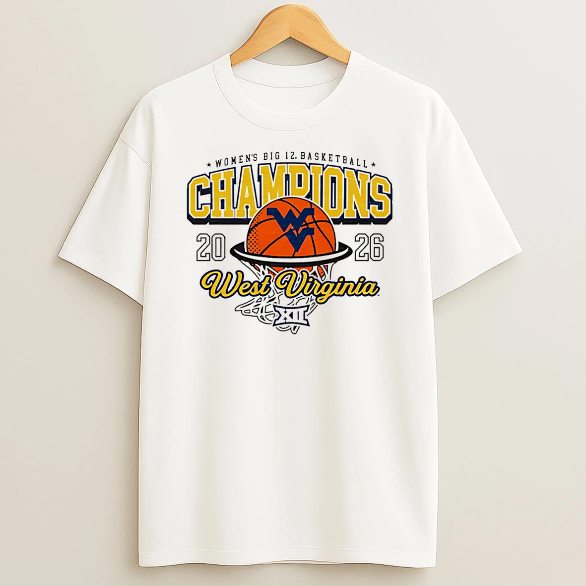 West Virginia Womens Big 12 Basketball Champions 2026 T Shirt