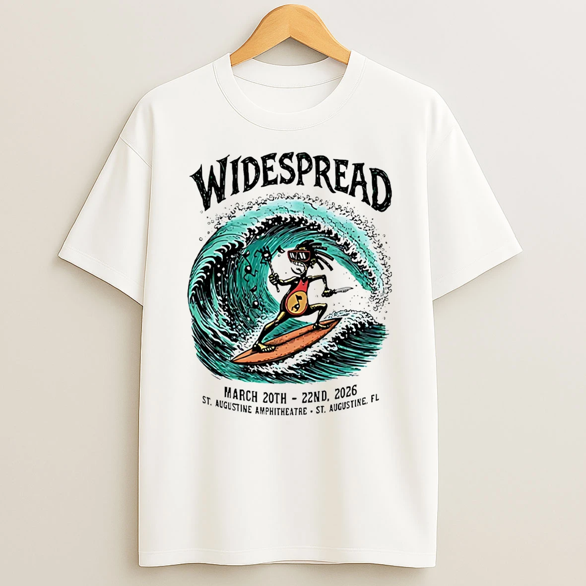Widespread March 20th 22nd 2026 St Augustine Amphitheatre T Shirt