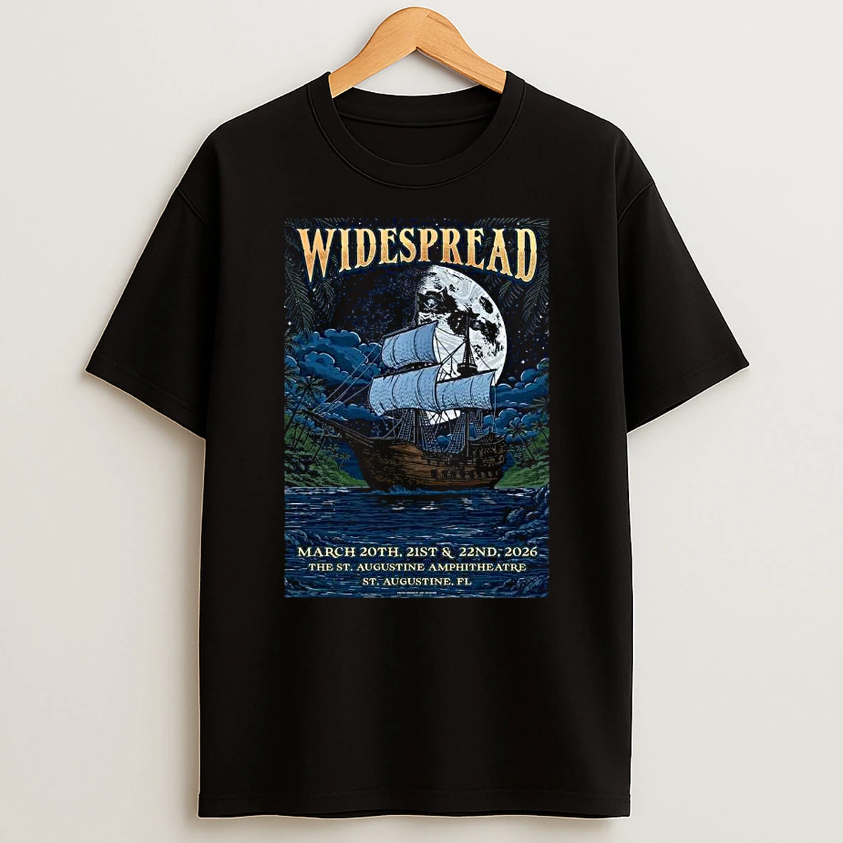 Widespread Panic Saint Augustine Fl March 20 22 2026 Saint Augustine Amphitheatre Tour T Shirt
