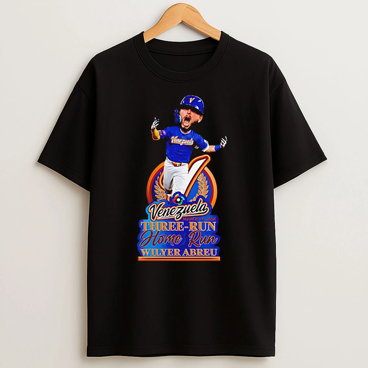 Wilyer Abreu Venezuela 2026 World Baseball Classic Go Ahead Three Run Home Run T Shirt