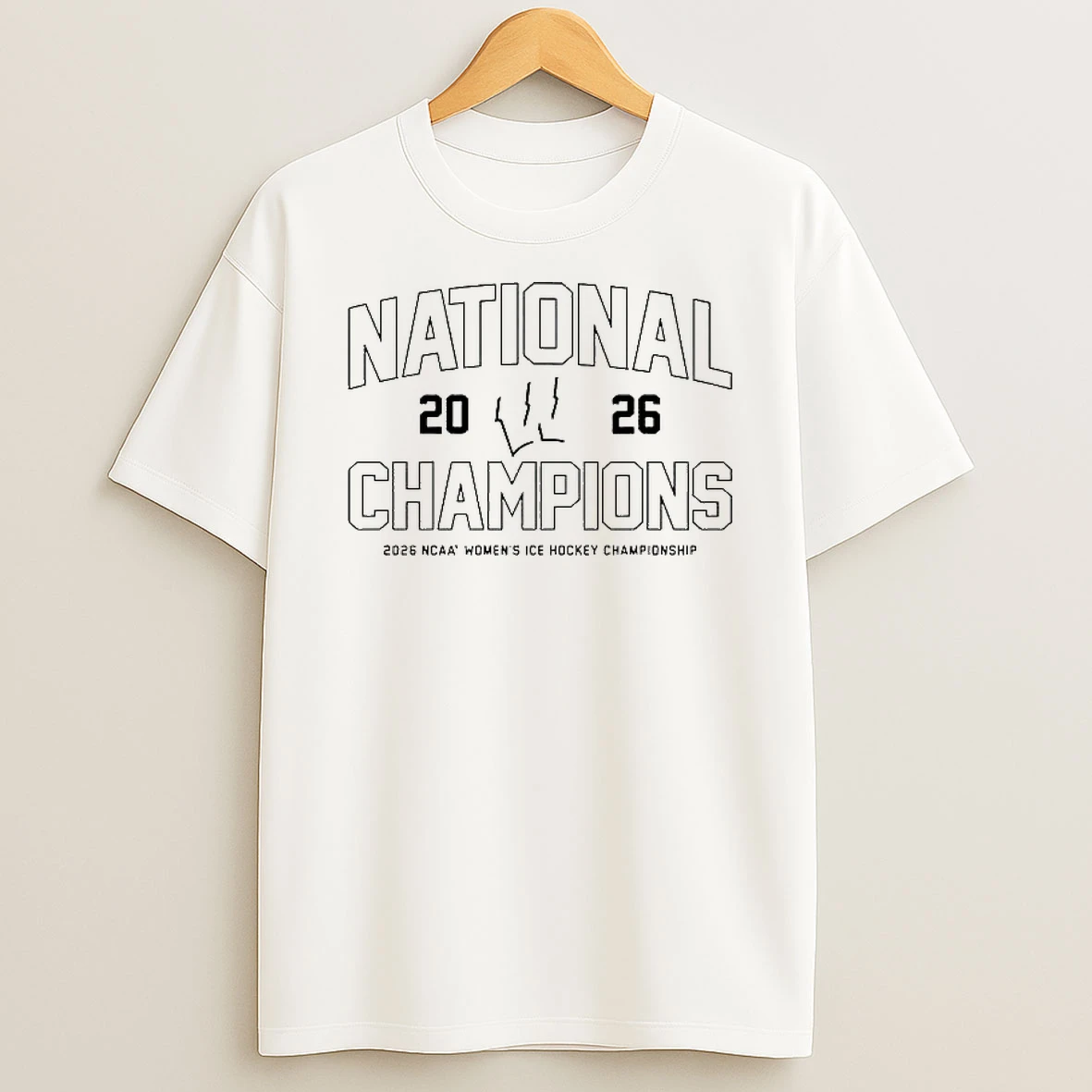 Wisconsin National Champions Ncaa Womens Ice Hockey Championship 2026 T Shirt
