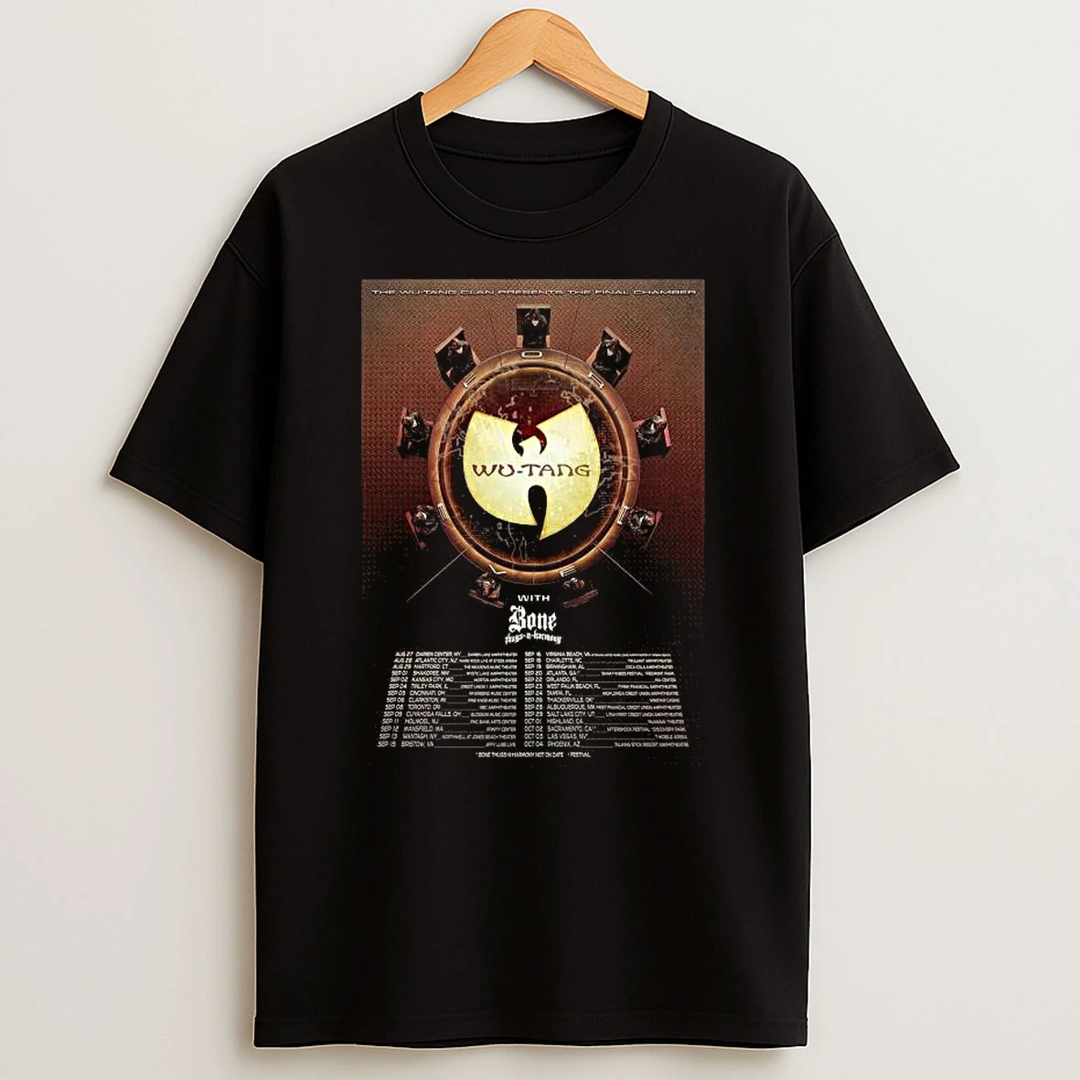 Wu Tang Clan Forever The Final Chamber 2026 North America Tour City Dates T Shirt