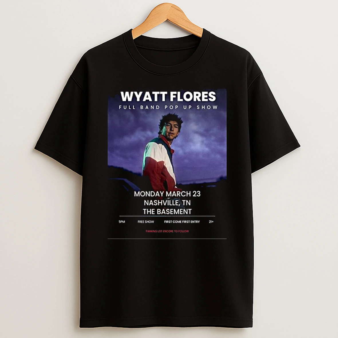 Wyatt Flores March 23 2026 Drive All Night Tour T Shirt