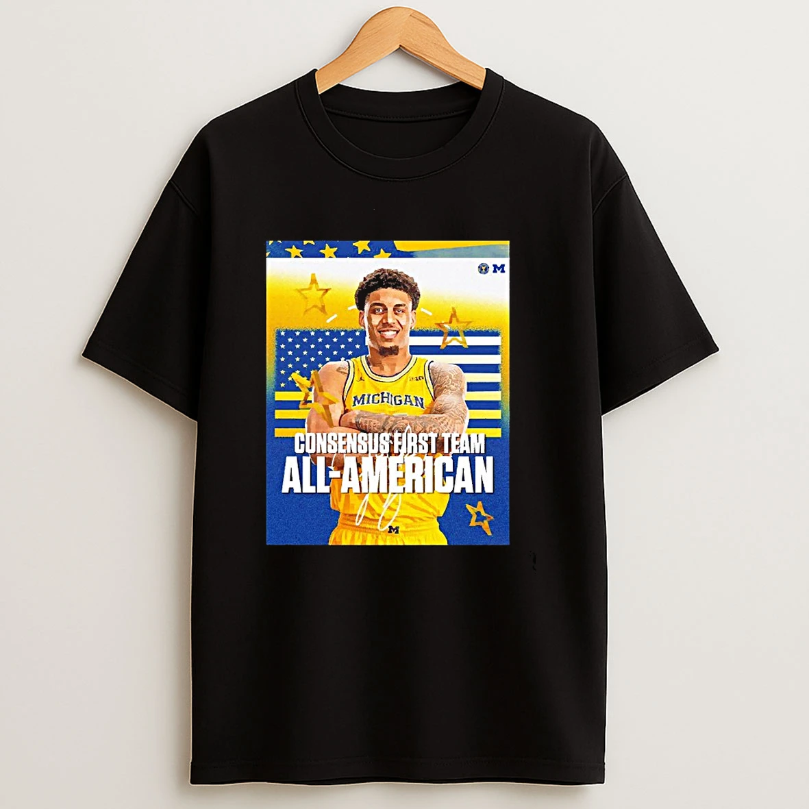 Yaxel Lendeborg Michigan Wolverines Consensus First Team All American T Shirt