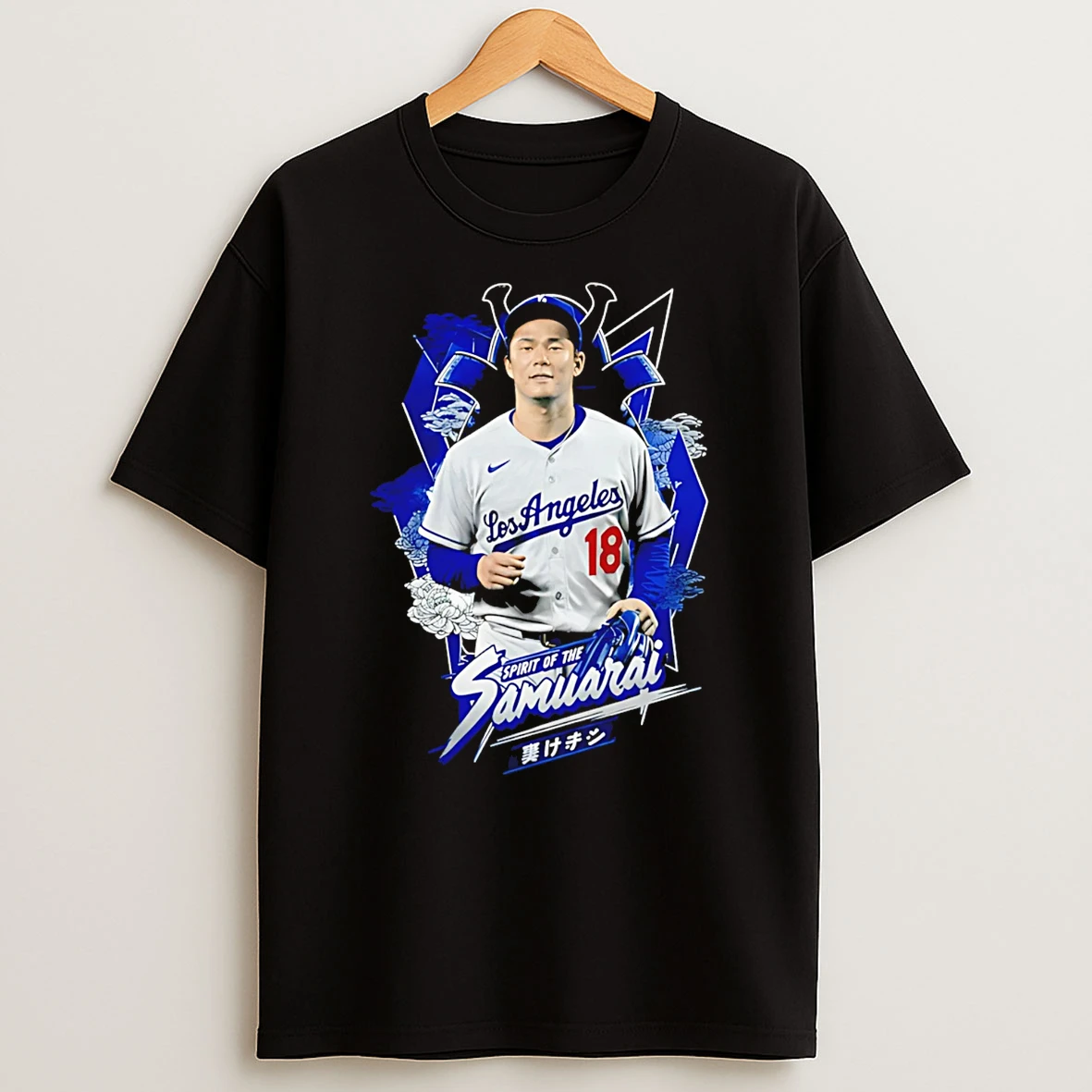 Yoshinobu Yamamoto Los Angeles Dodgers Spirit Of The Samurai Graphic T Shirt