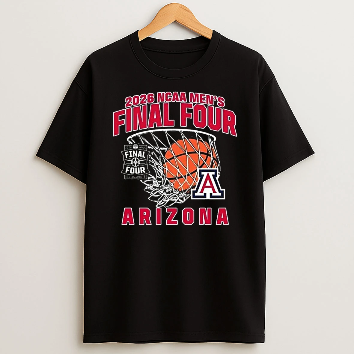 Hogtr4ep Arizona Wildcats 2026 Ncaa Mens Basketball Final Four Indianapolis T Shirt