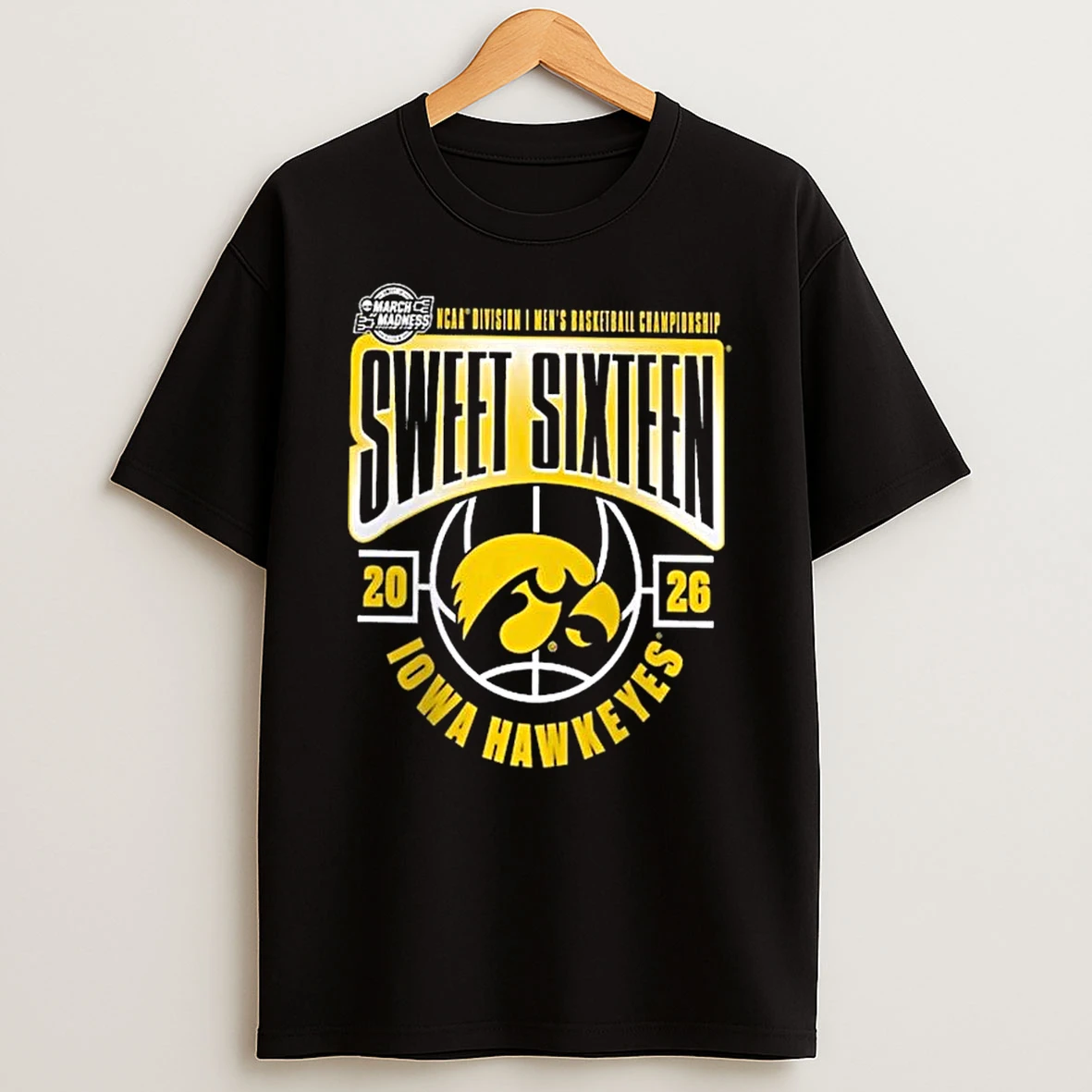 Wg60jb8k Iowa Hawkeyes 2026 Ncaa Mens Basketball Tournament March Madness Sweet 16 T Shirt