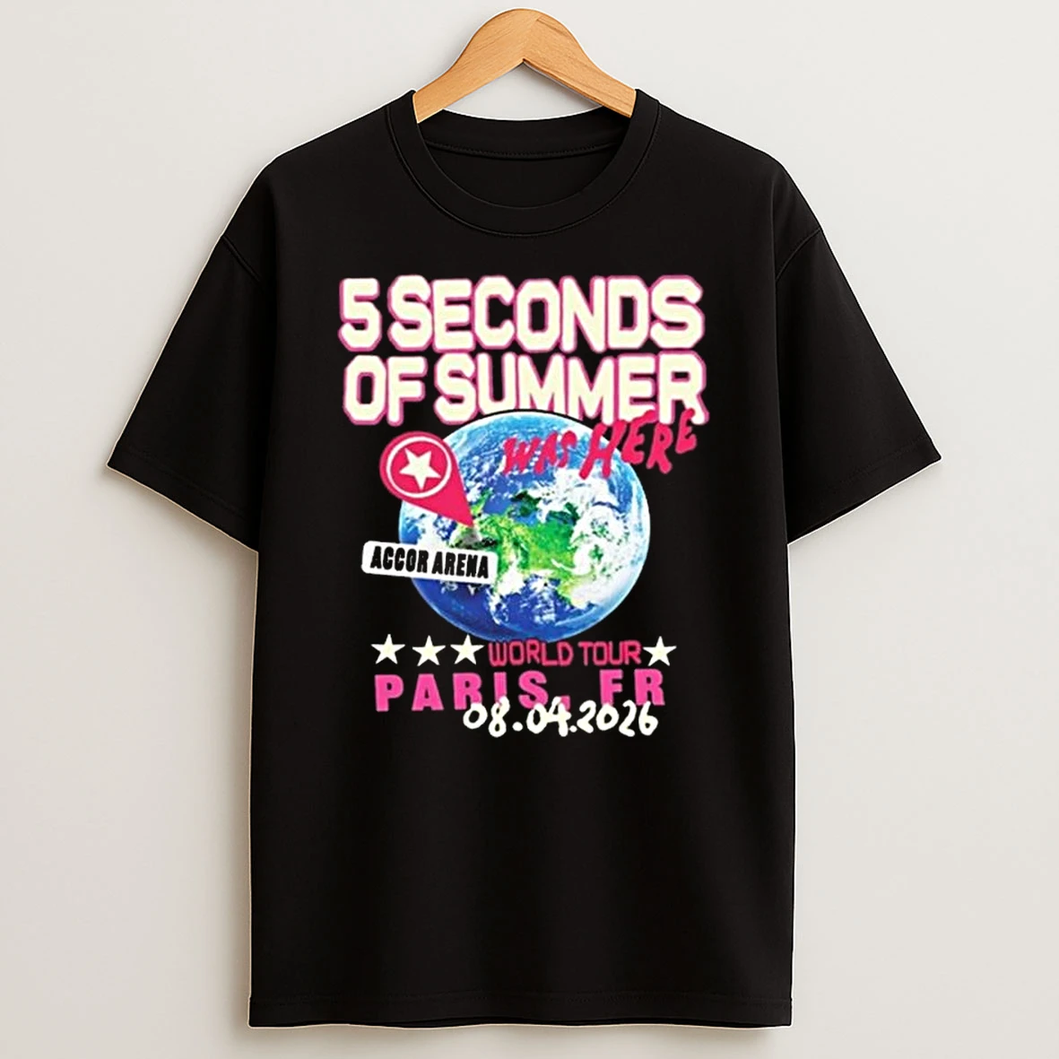 5 Seconds Of Summer April 8 2026 Paris Fr T Shirt