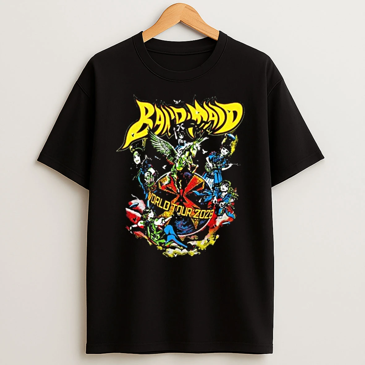 Band Maid World Tour 2026 Comic Omeisyusama Design By Shun Suzuki And Yokun T Shirt