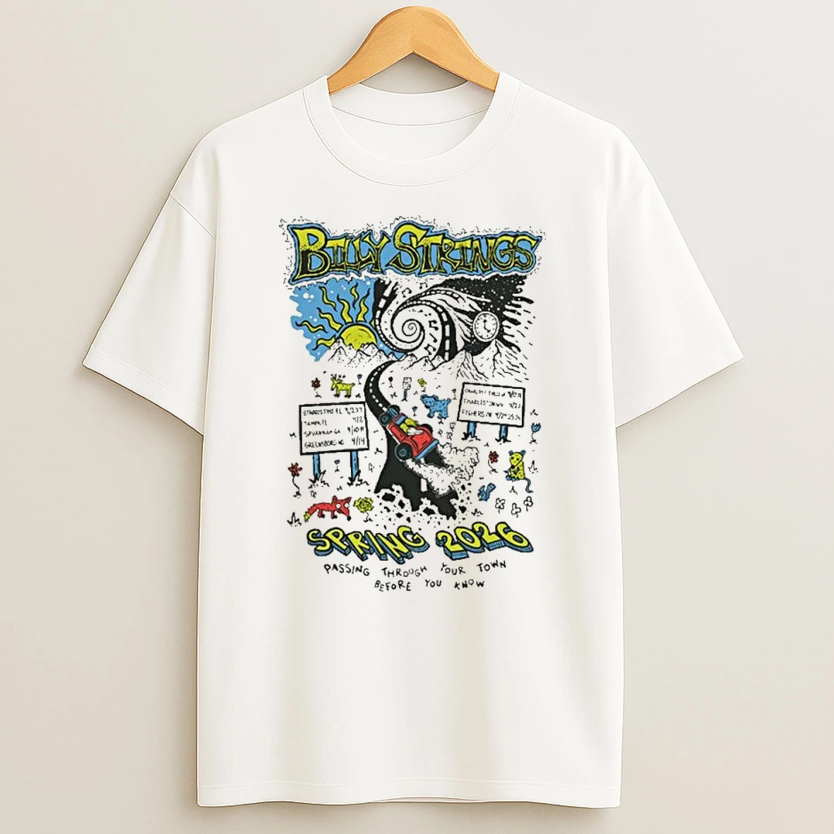 Billy Strings Highway Hypnosis With Dates T Shirt