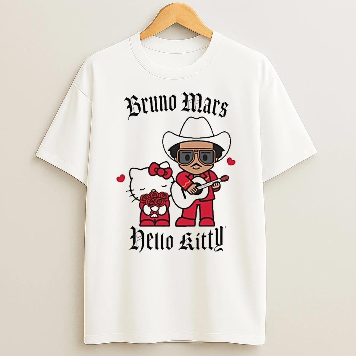 Bruno Mars X Hello Kitty Romantic Event T Shirt