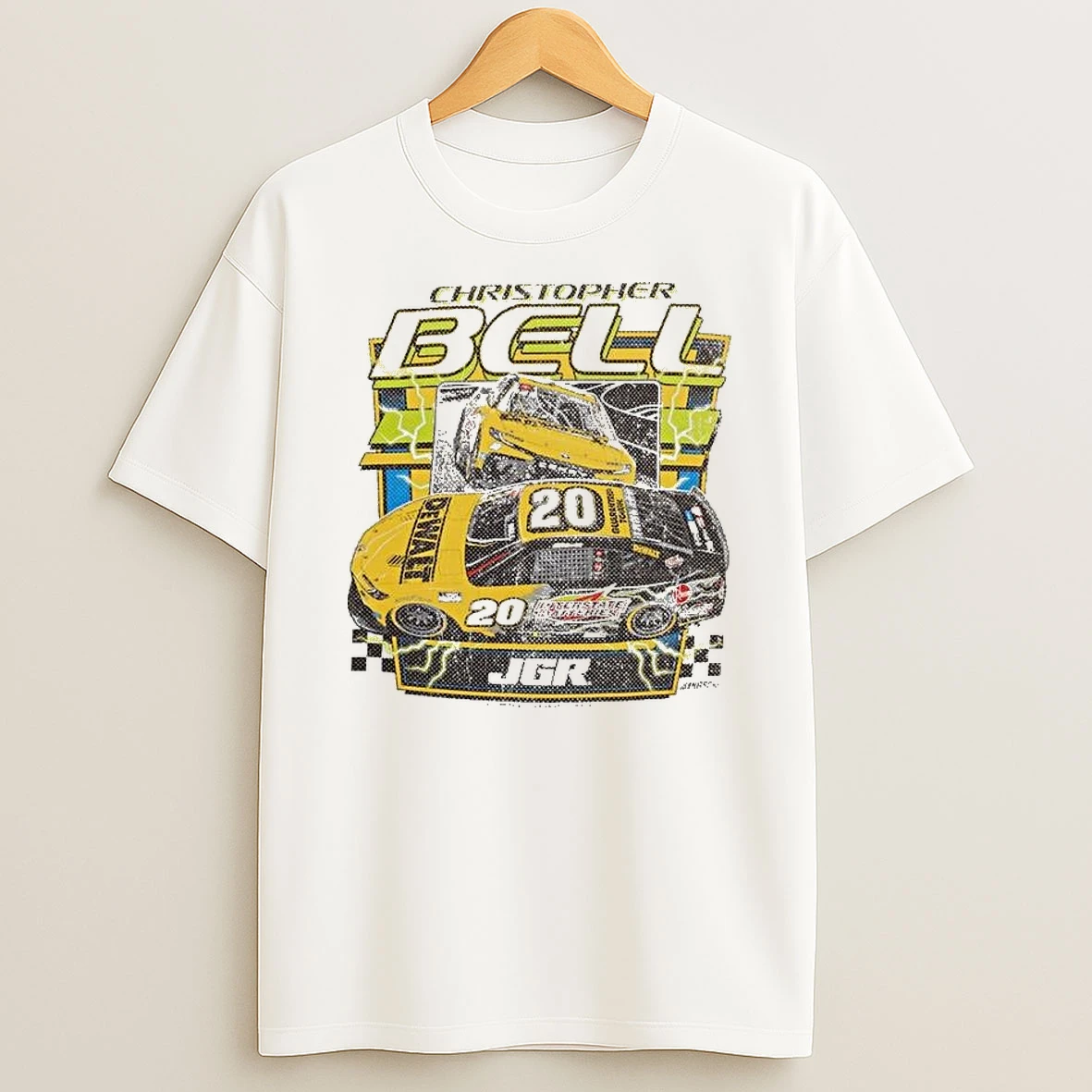 Christopher Bell Joe Gibbs Racing Team Collection Cream 20 T Shirt