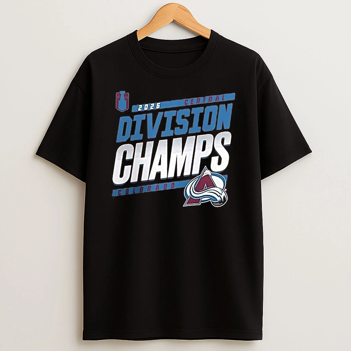 Colorado Avalanche 2026 Central Division Champions Locker Room T Shirt