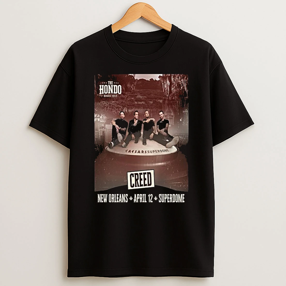 Creed April 12 2026 Caesars Superdome In New Orleans La Tour T Shirt