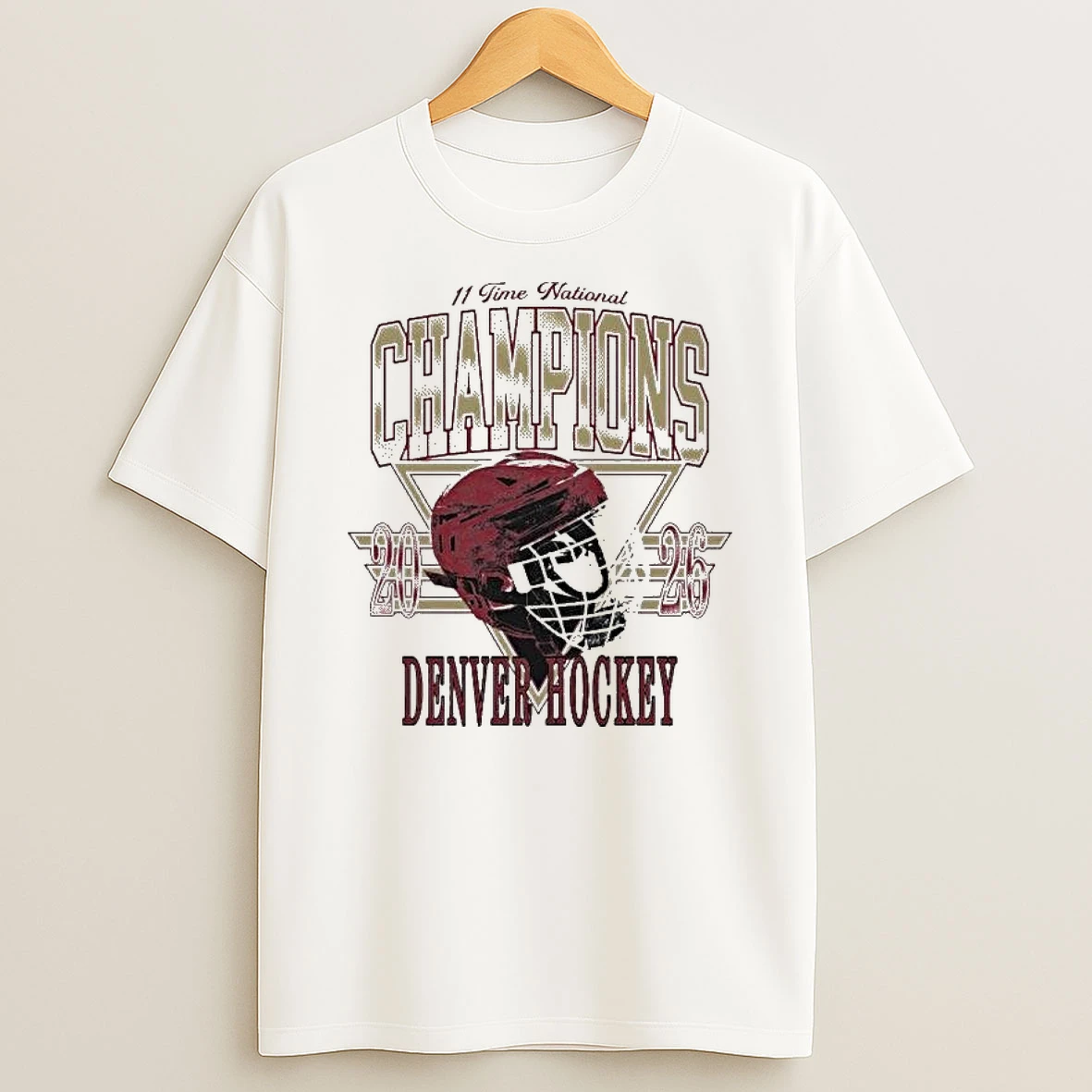 Denver Pioneers 11 Time Hockey National Champions 2026 T Shirt