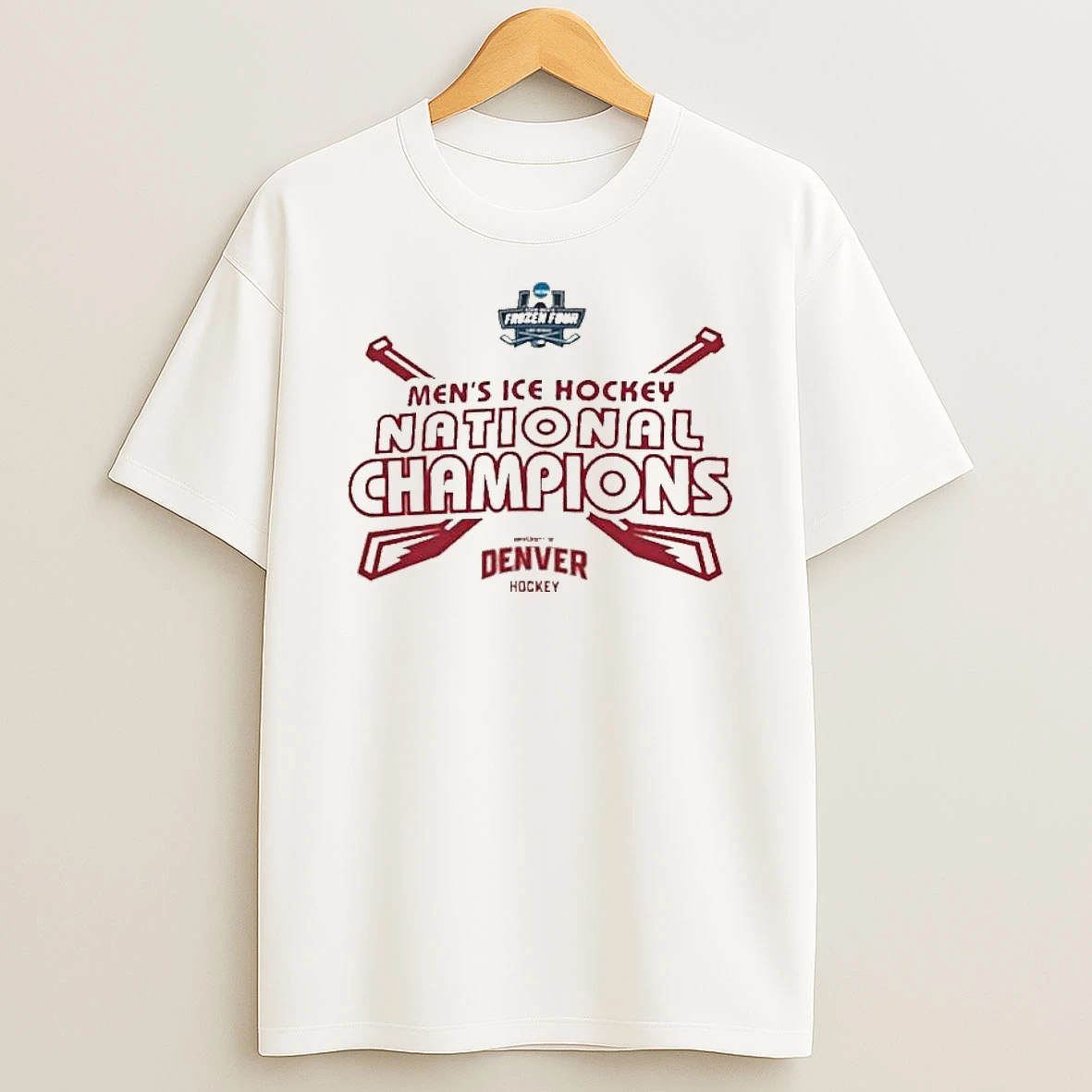 Denver Pioneers 2026 Ncaa Di Mens Ice Hockey Frozen Four National Champions T Shirt