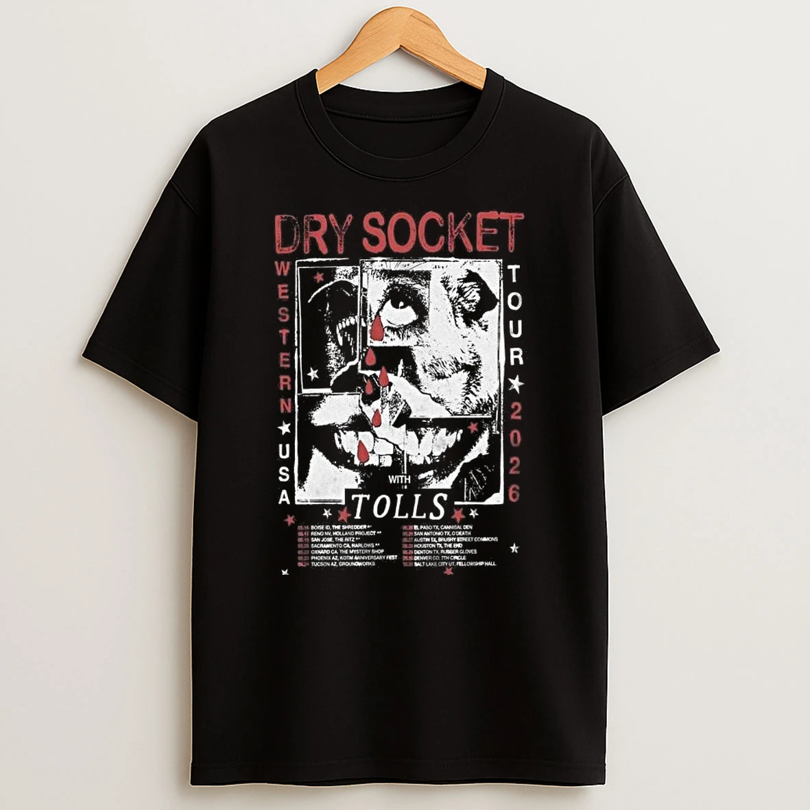 Dry Socket With Tolls Western Us 2026 Shows T Shirt