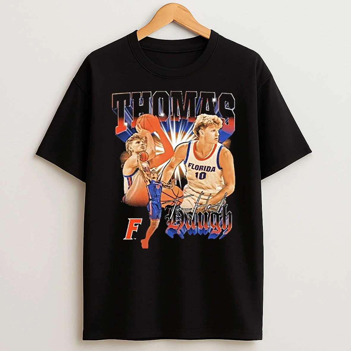 Florida Gators Collegiate Mens Basketball Thomas Haugh Collage T Shirt