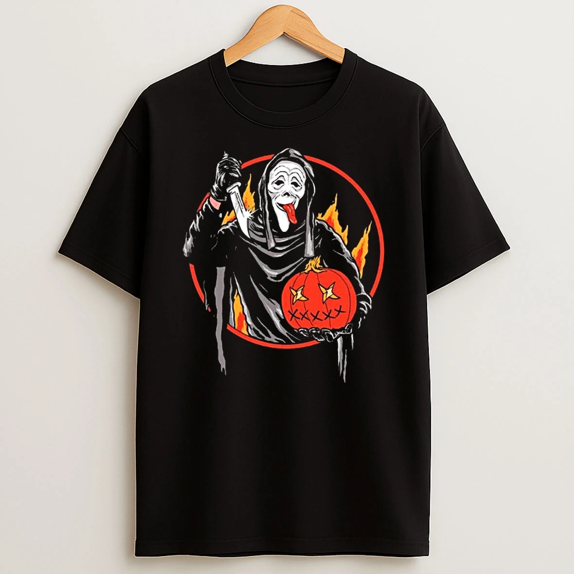 Ghost Face Spoof Creepy Carver T Shirt
