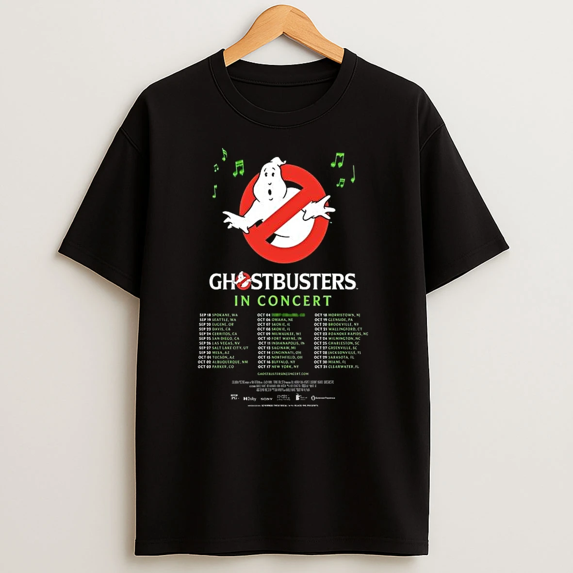 Ghostbusters In Concert 2026 North America Schedule Dates T Shirt