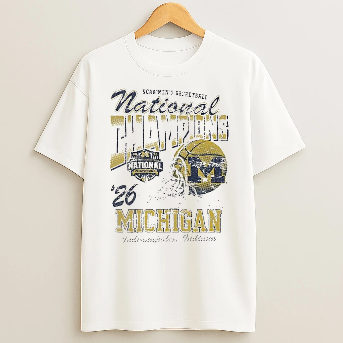 Hqx8d9ln Michigan Wolverines 2026 Mens Basketball National Champions T Shirt