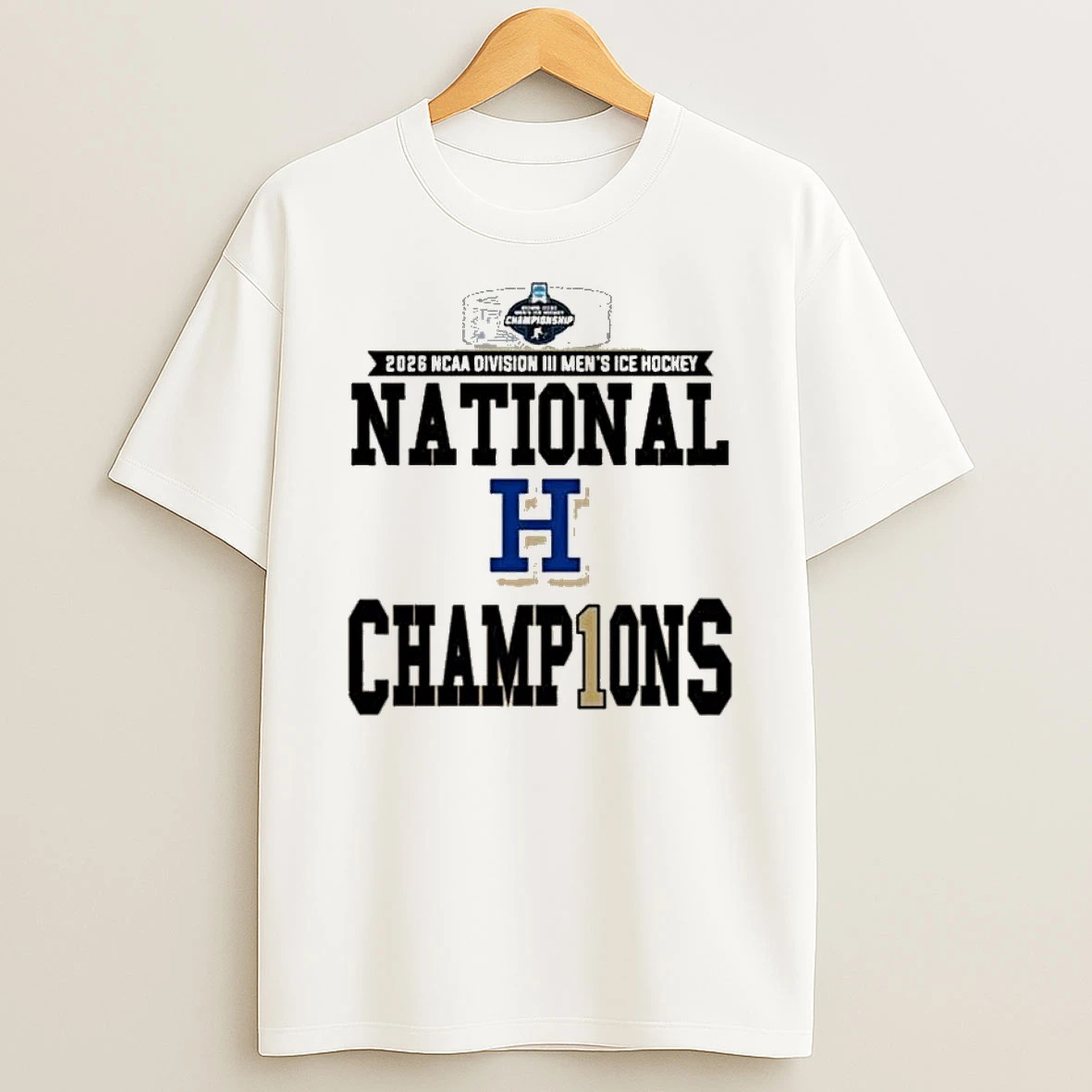 Hamilton Continentals 2026 Ncaa Diii Mens Ice Hockey National Champions Locker Room T Shirt