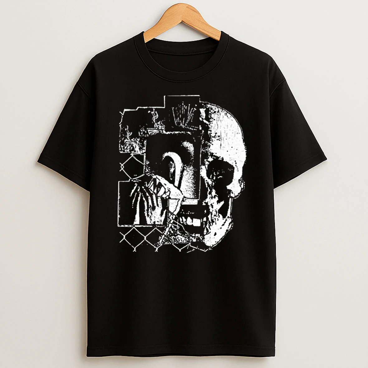 Harms Way Chain Link Skull T Shirt