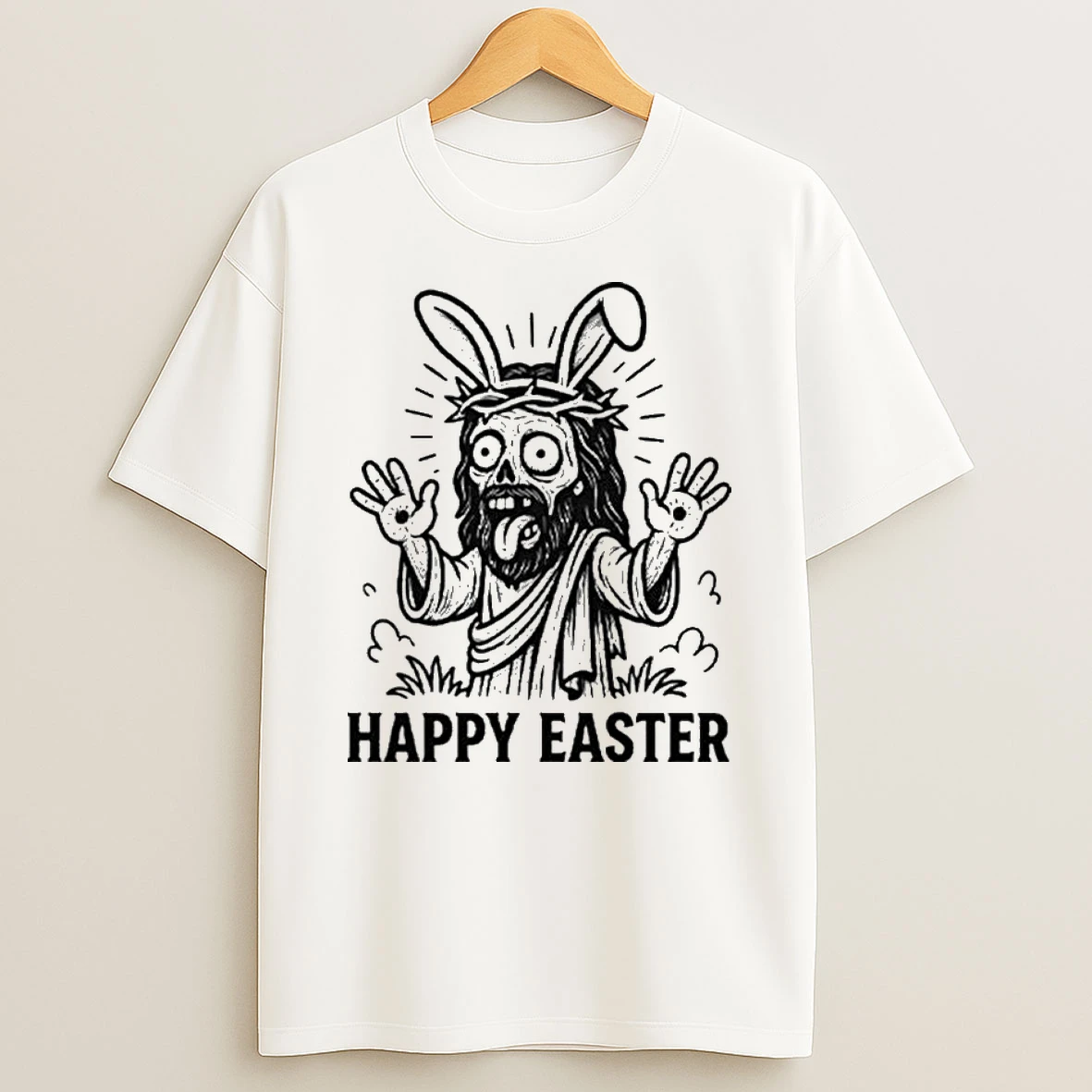 Jesus Happy Easter Graphic T Shirt