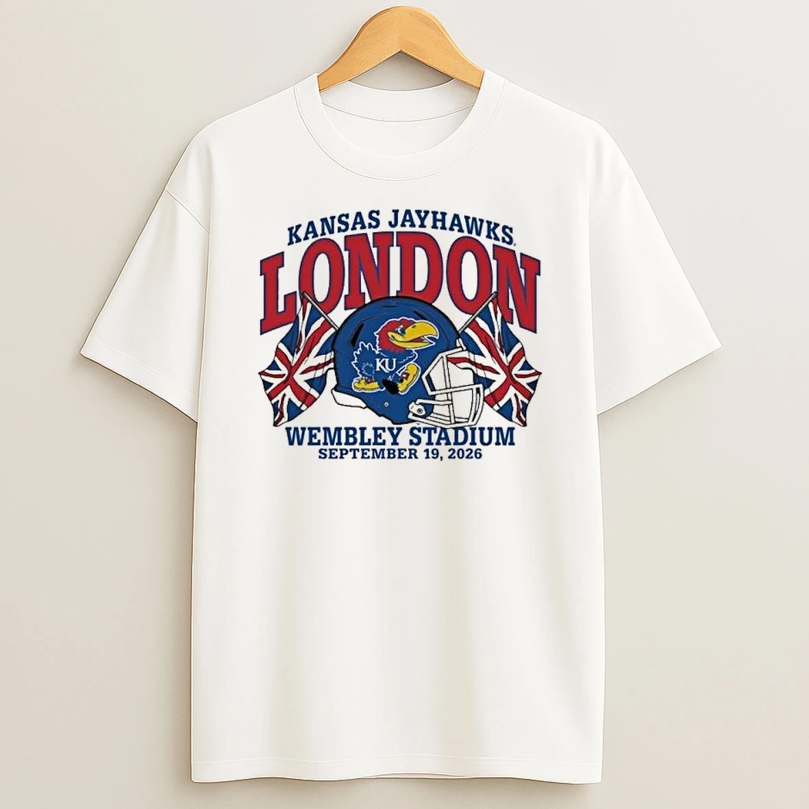 Kansas Jayhawks London Wembley Stadium September 19 2026 Union Jack Classic T Shirt