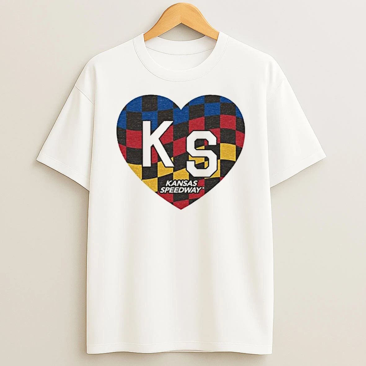 Ks Speedway Kc Heart Ash T Shirt