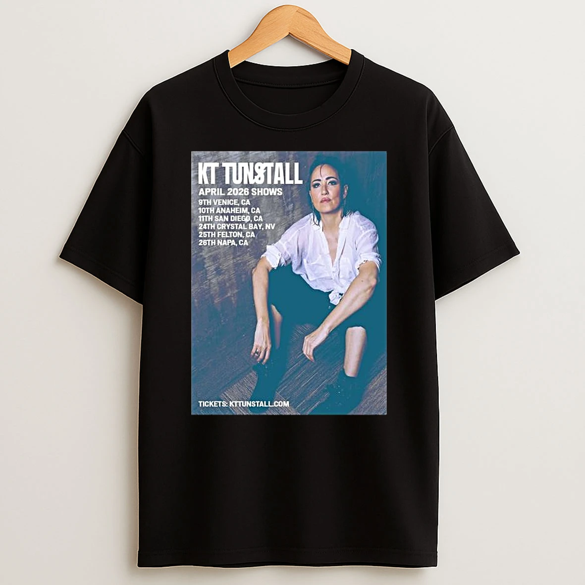 Kt Tunstall April 2026 Shows T Shirt