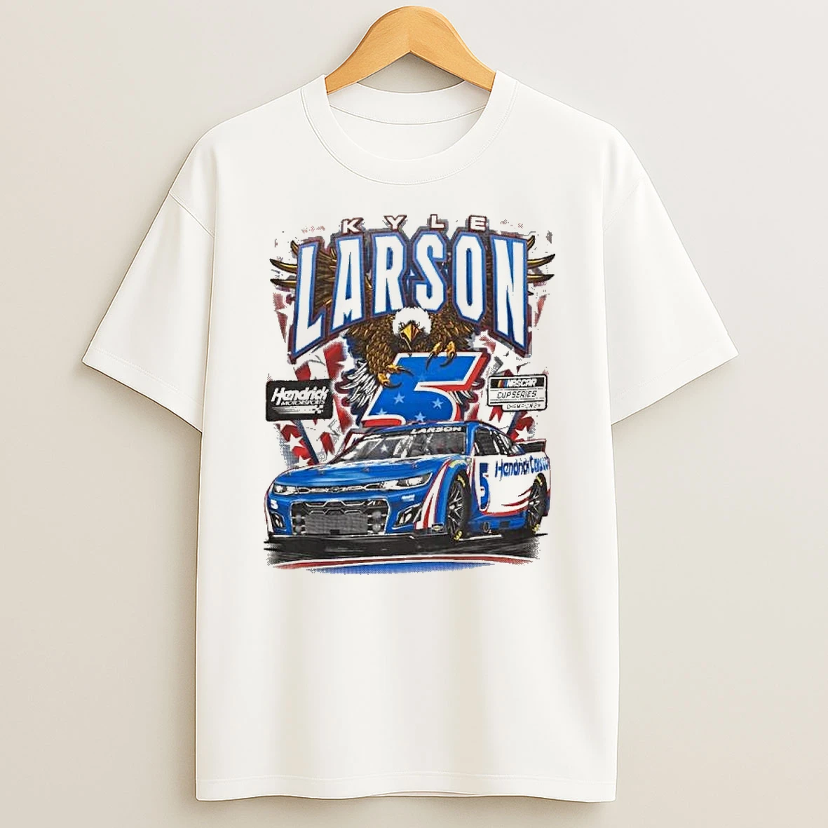 Kyle Larson Hendrick Motorsports Team Collection Cream 5 T Shirt