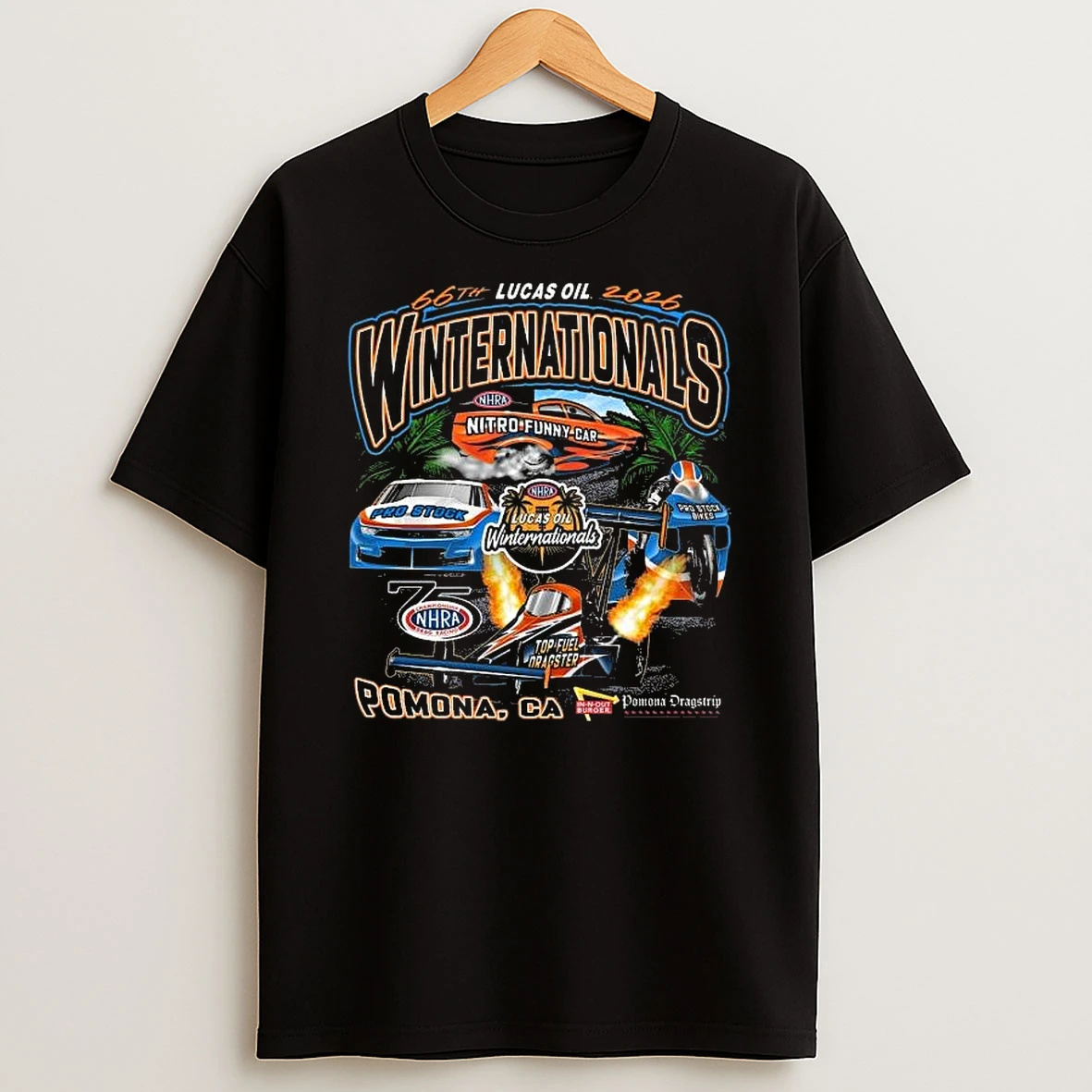 Lucas Oil Nhra Winternationals 4 Car 2026 Pomona Ca T Shirt