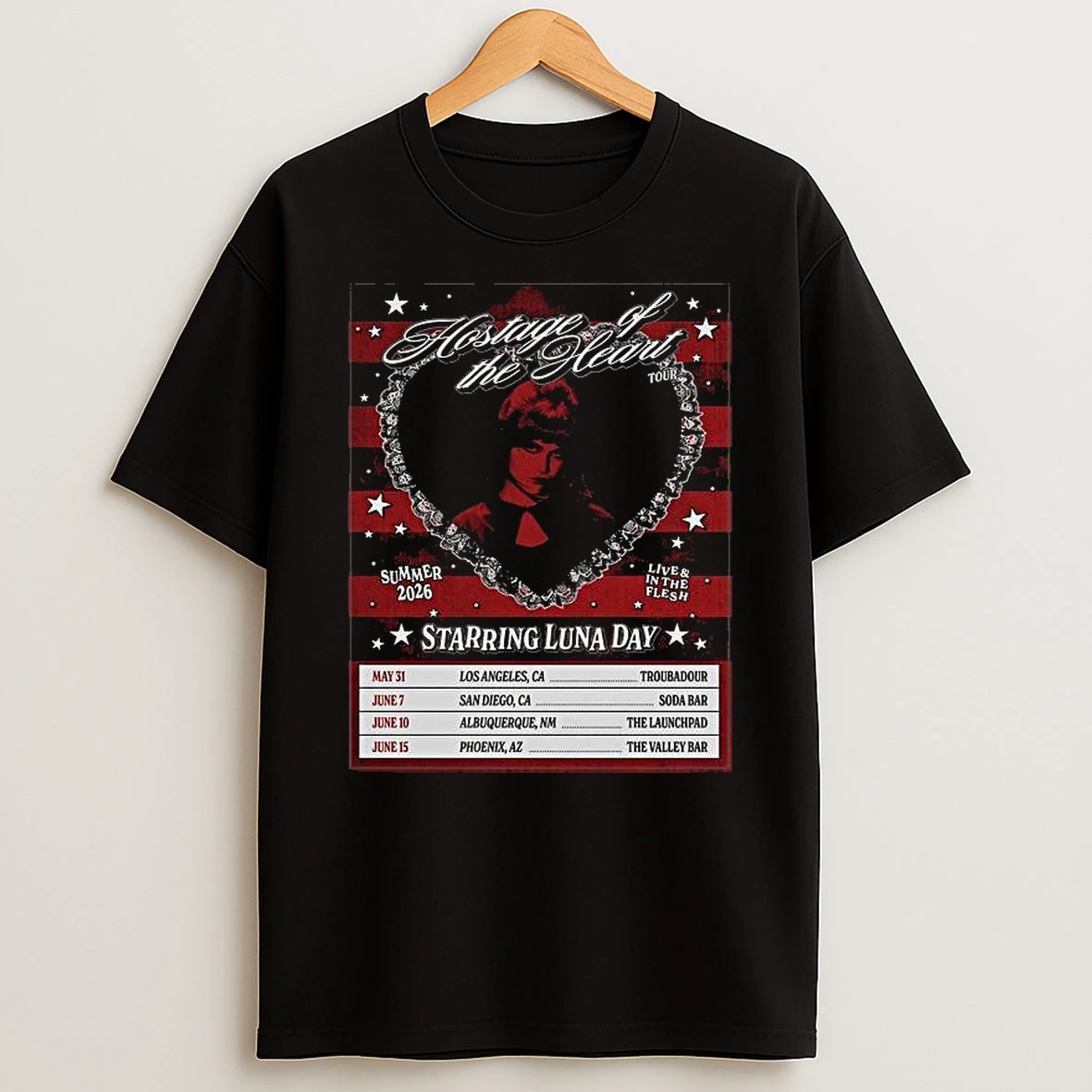 Luna Day The Hostage Of The Heart Tour 2026 T Shirt