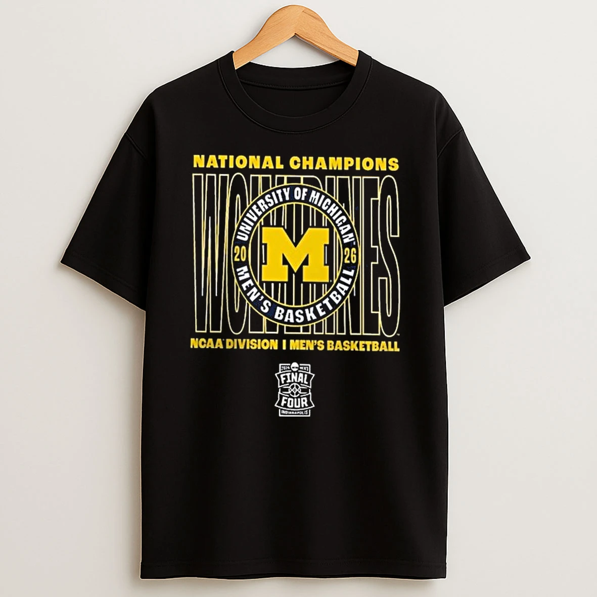 Michigan Wolverines 2026 Ncaa Mens Basketball National Champions Spin Move T Shirt