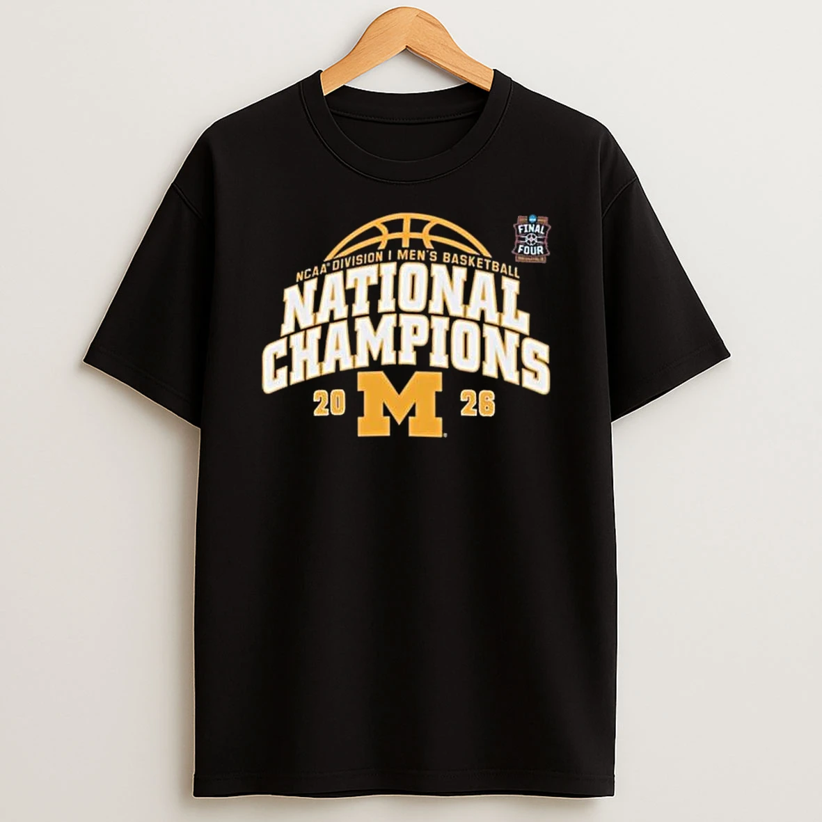 Michigan Wolverines Champion 2026 Ncaa Mens Basketball National Champions T Shirt