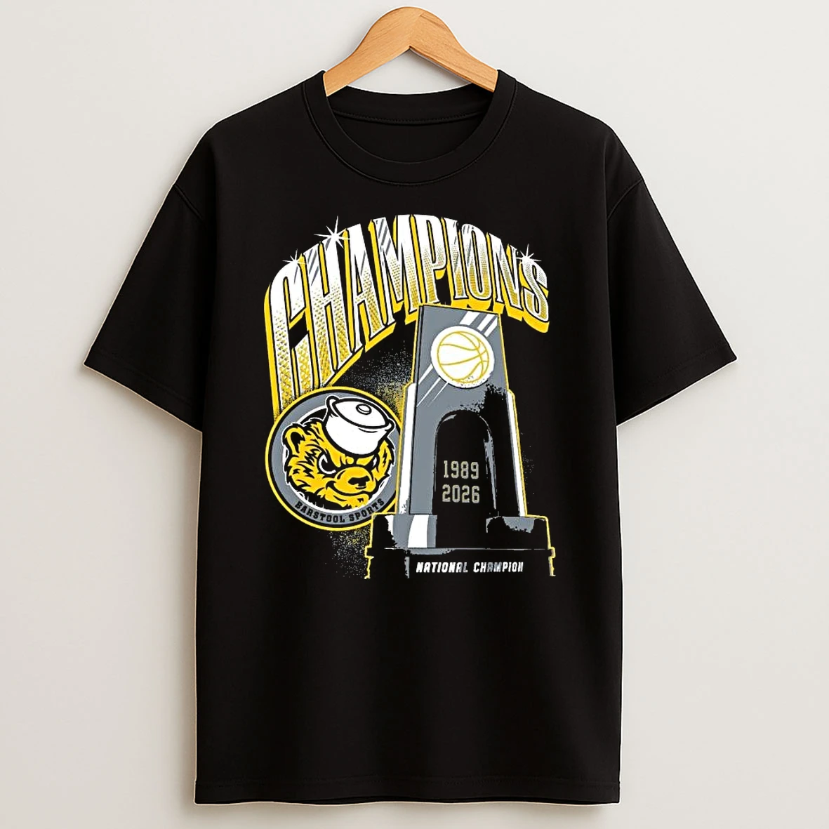 Michigan Wolverines Champions Basketball Trophy 1989 2026 T Shirt
