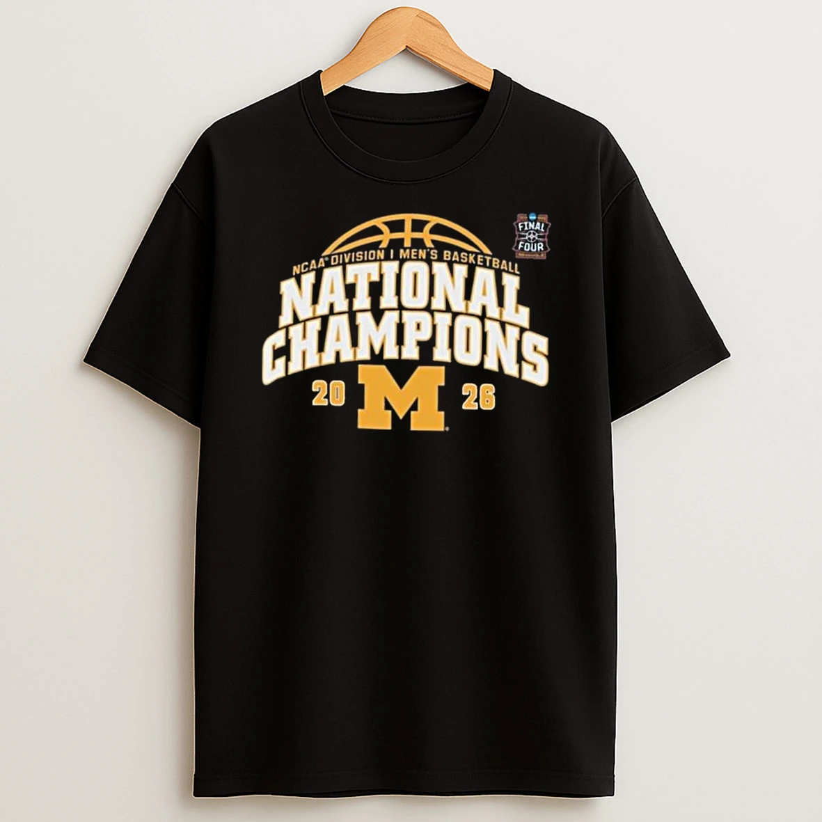 Michigan Wolverines Championship Ncaa Mens Basketball National Champions 2026 T Shirt
