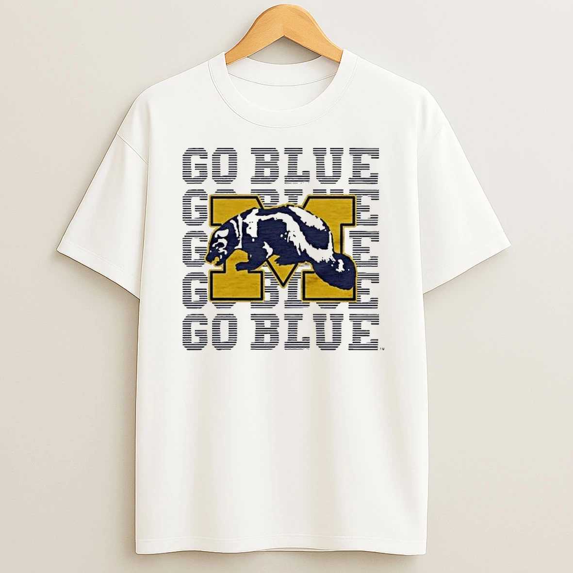 Michigan Wolverines Go Blue Repeat T Shirt