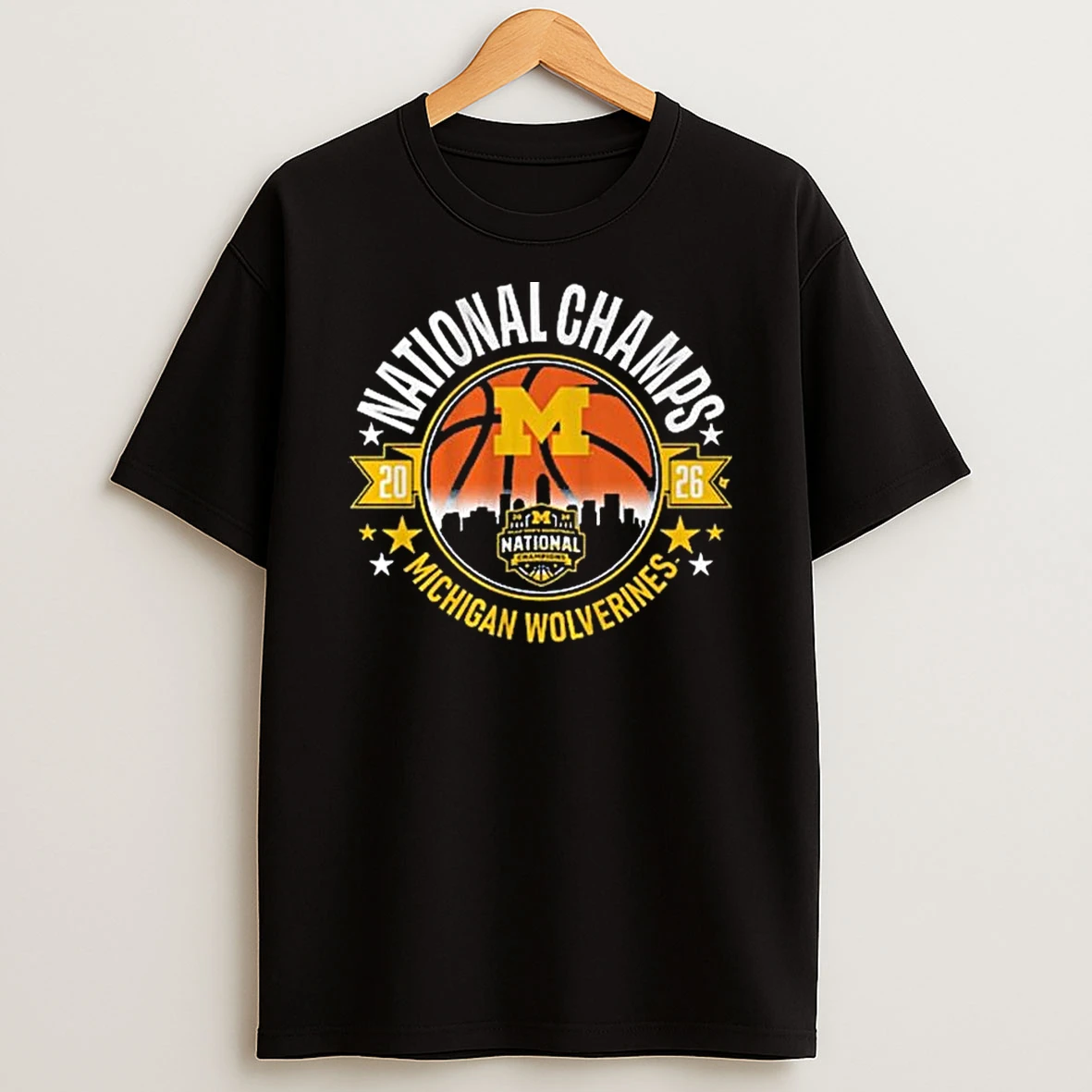 Michigan Wolverines Mbb 2026 National Champions Circle T Shirt