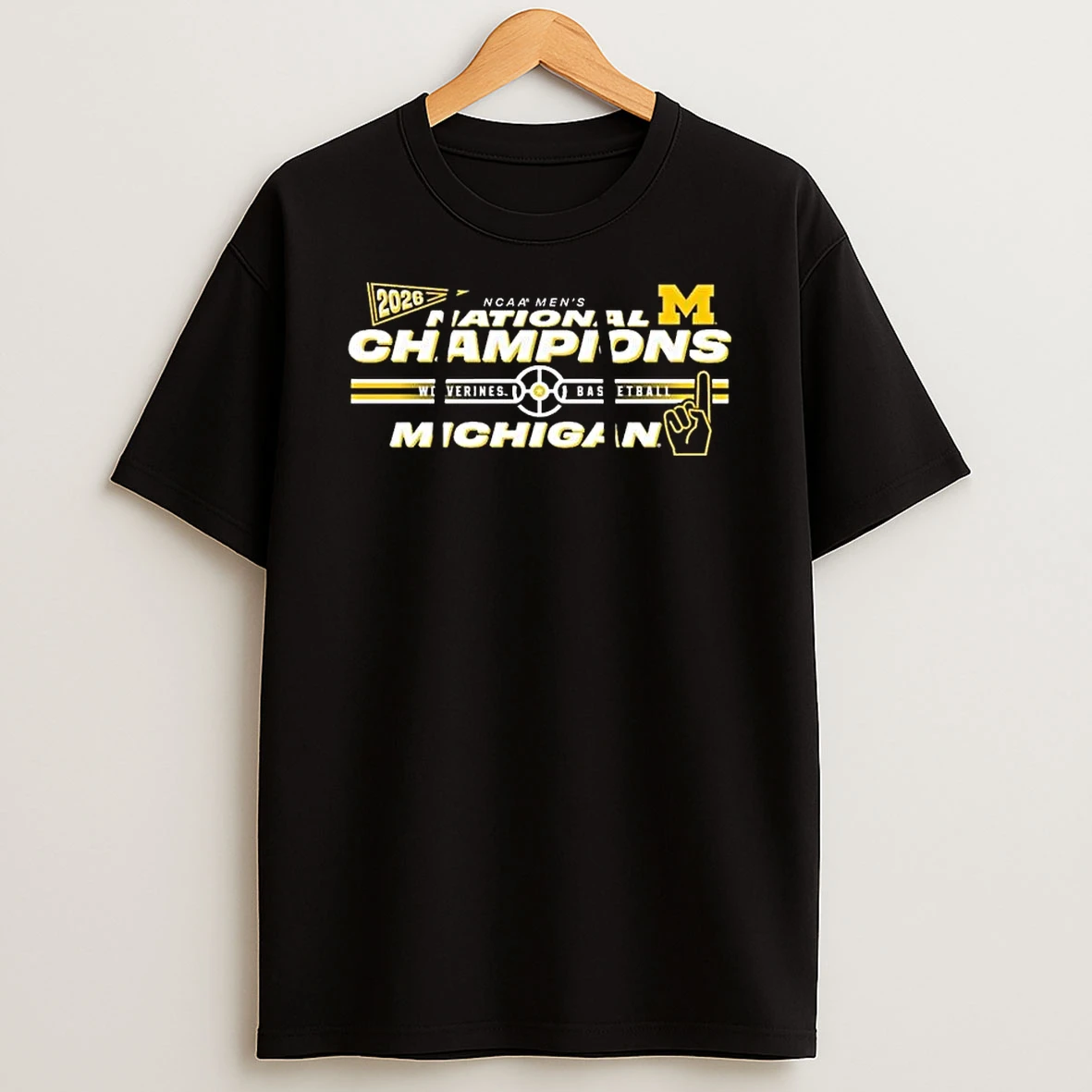 Michigan Wolverines Mens Basketball National Champions 2026 T Shirt