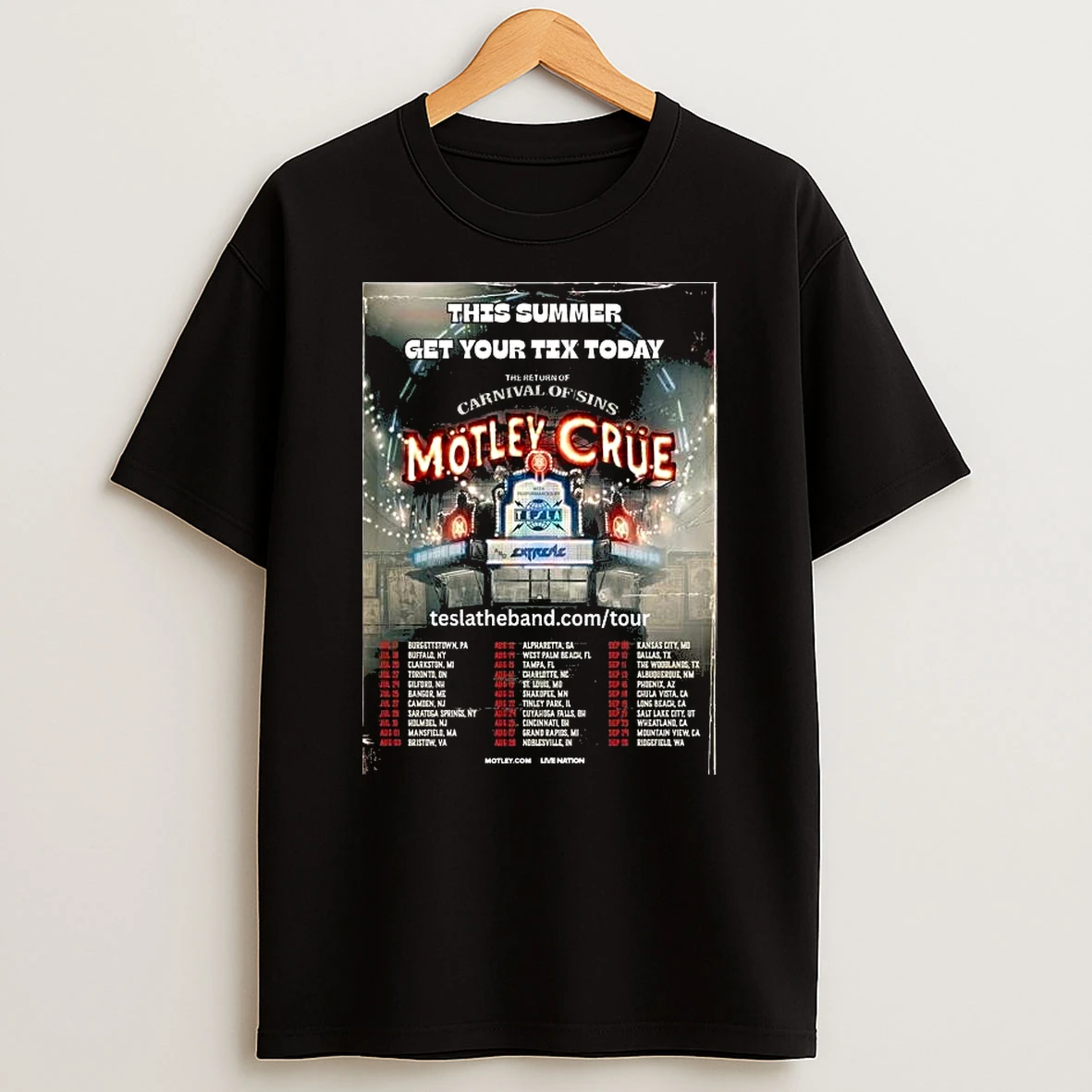 Motley Crue Fall Tour 2026 T Shirt