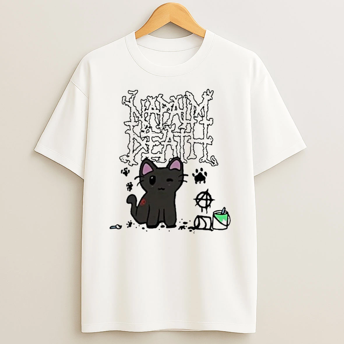 Napalm Death Quickly Rang There Is No Authority But Cats T Shirt