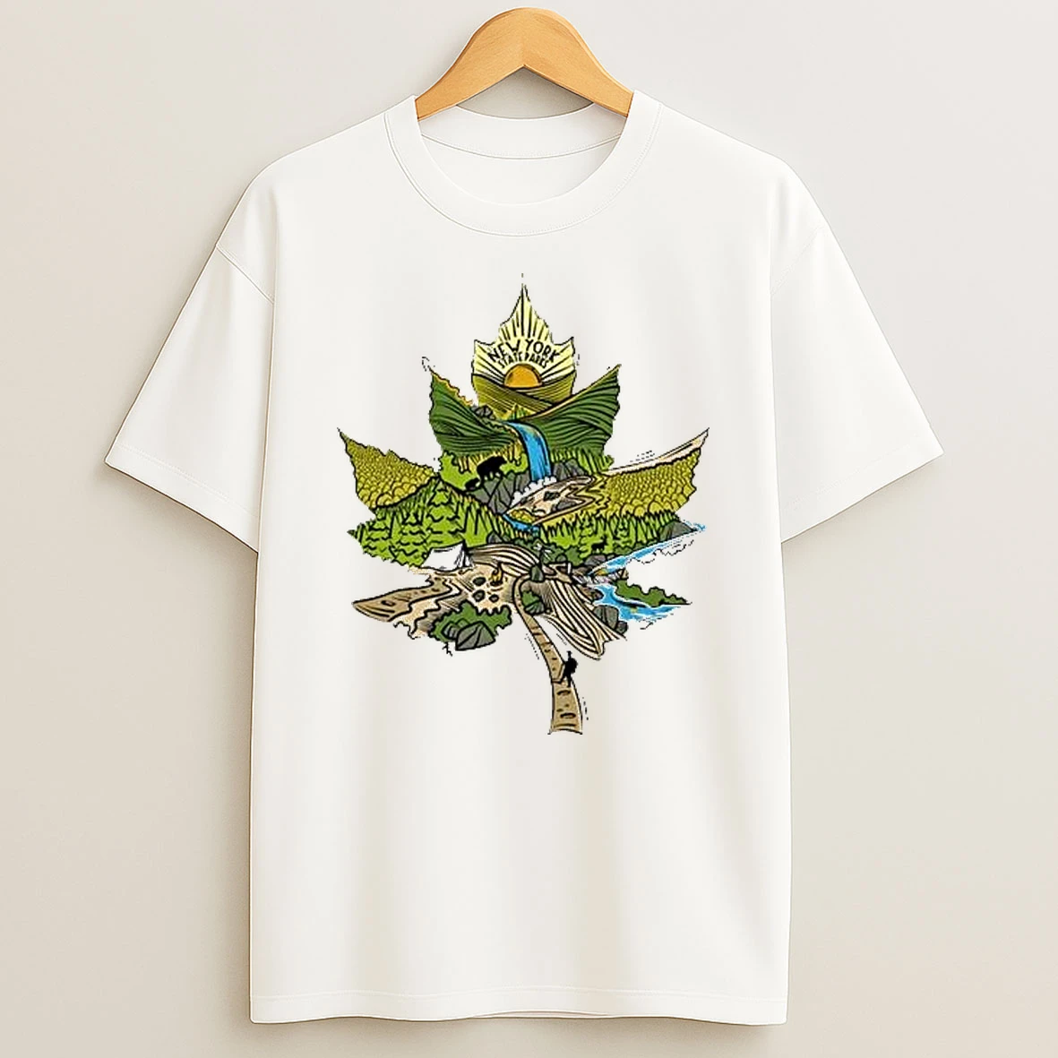 New York State Parks Maple Leaf T Shirt