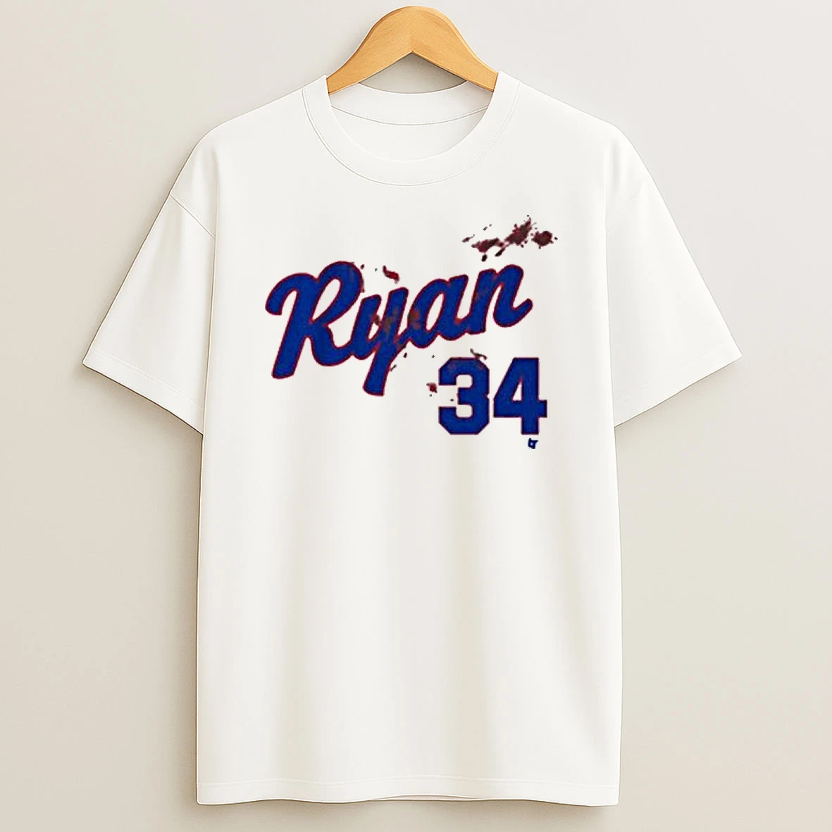 Nolan Ryan Bloody 34 Texas Baseball T Shirt