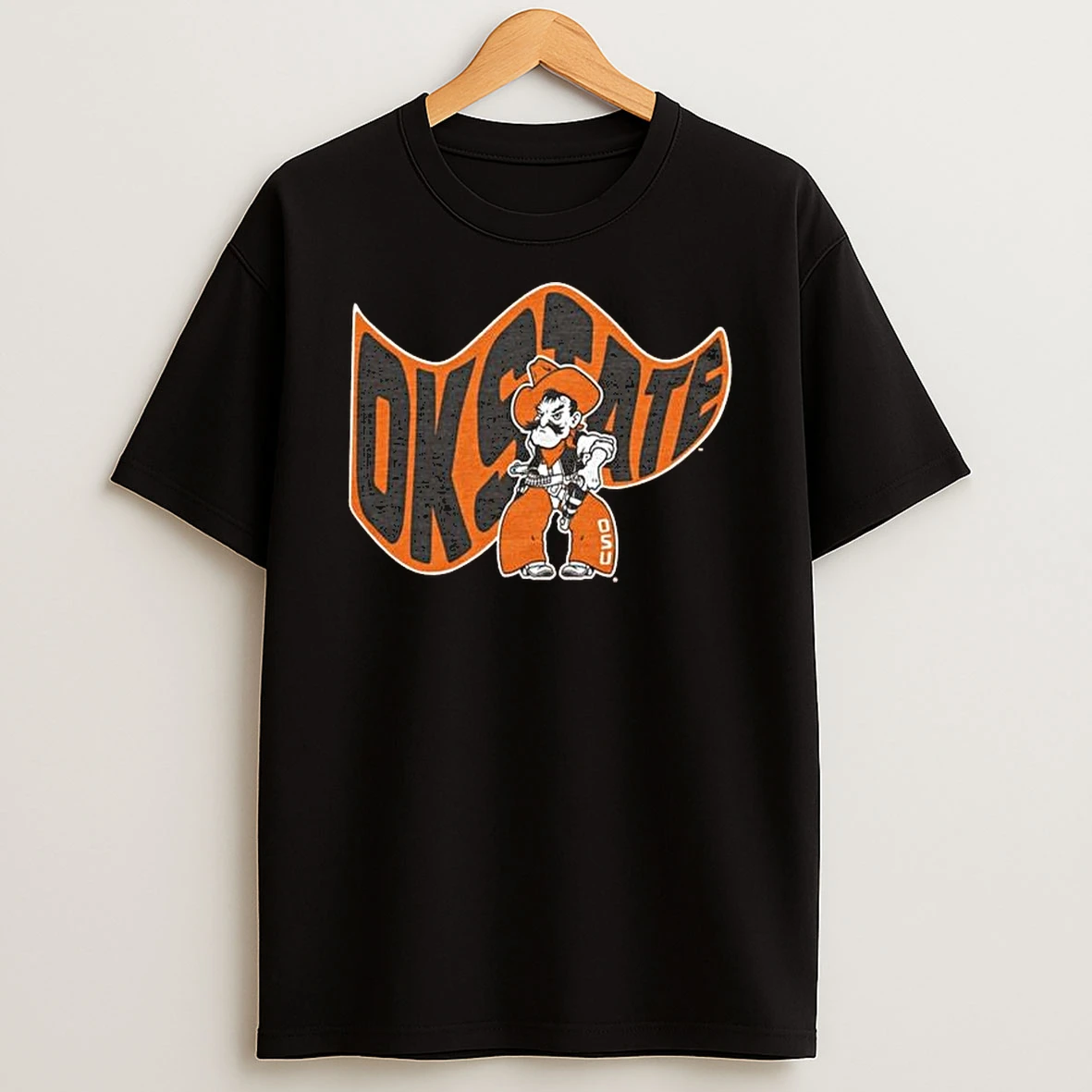 Oklahoma State Waving Flag T Shirt