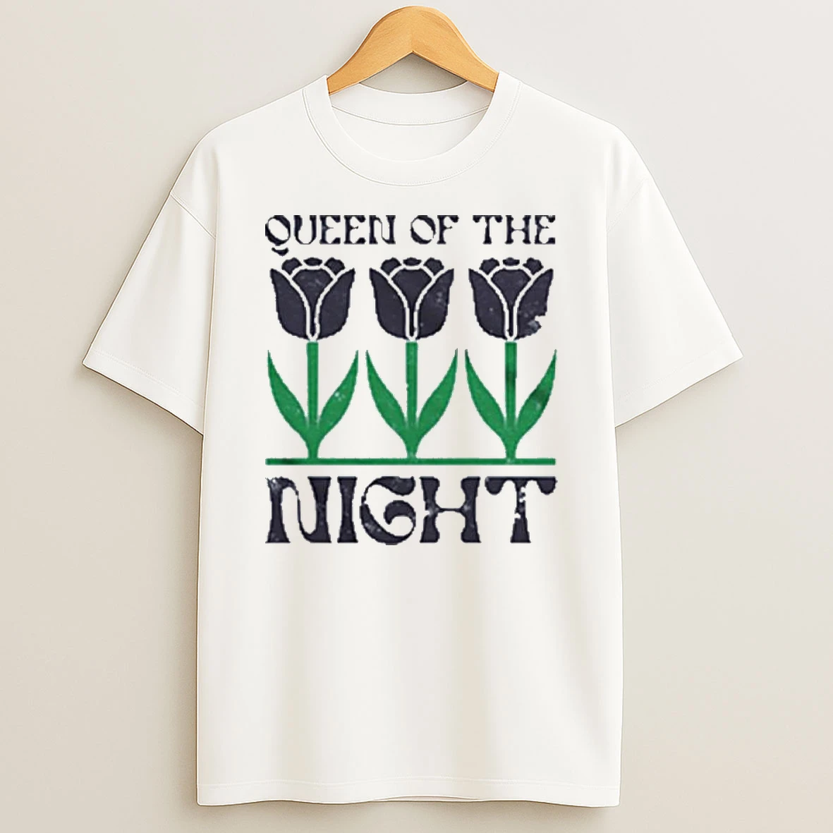 Queen Of The Night Black Tulips T Shirt