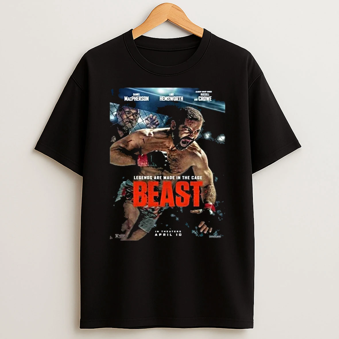 Russell Crowe Beast Mma Movie Legends Are Made In The Cage In Theaters On April 10 2026 T Shirt